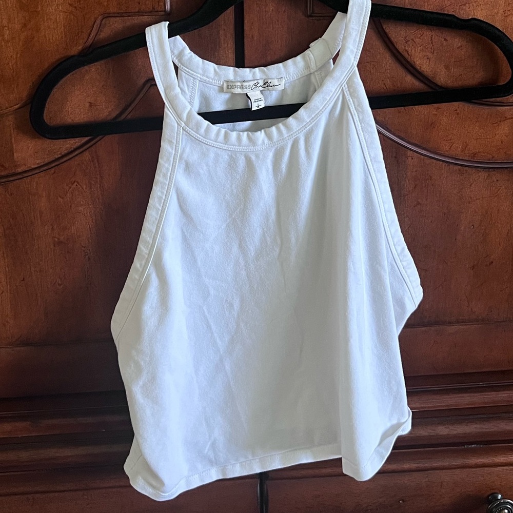 White halter top